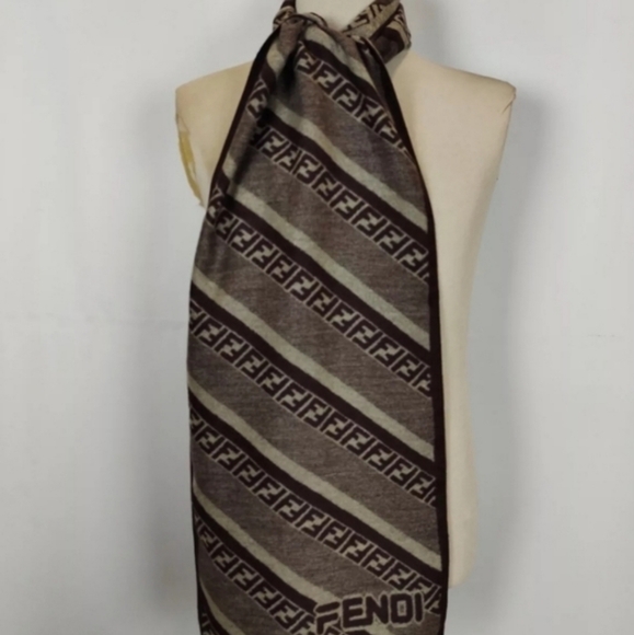 🧧Fantastic Fendi Zucca Cashmere Scarf❄️GIFT - Picture 7 of 7